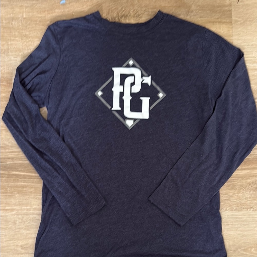 Perfect Game Navy Long Sleeve Shirt YXL